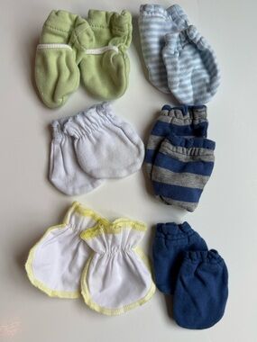 Baby Boy No Scratch Mittens Set set of 6